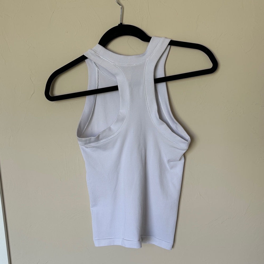 Athleta Ribbed White Tank Top - Picture 3 of 5